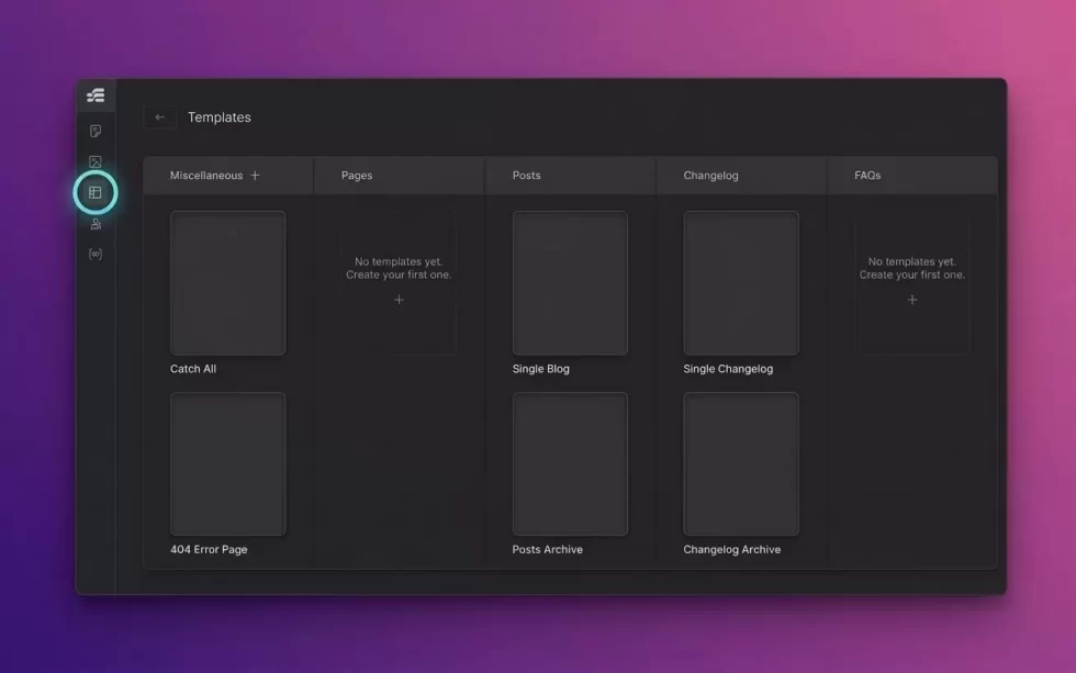 Etch WP visual builder interface for WordPress website development