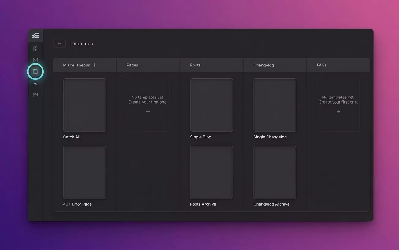 Etch WP visual builder interface for WordPress website development