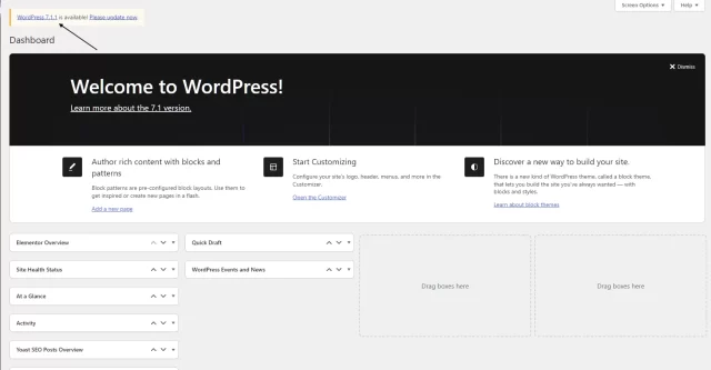 How to update WordPress 7.1.1